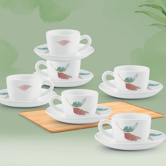 Treo Ophelia Collection Palma Opalware 13 CL Cup Saucer Set - 1